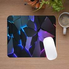1pc Polygon Pattern Mouse Pad, Computer Desk Long Mouse Mat, Notebook Square Mouse Pad, Office Anti-Slip Gaming Mouse Pad - Multicolor - View 5
