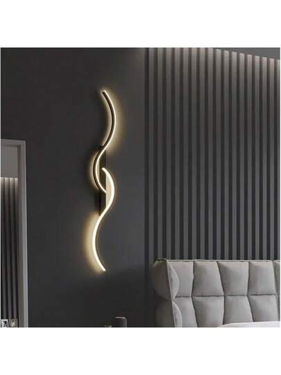 Moderne LED Wand Sconce Warm Wit Verlichting Temperature, Semi Flush Mount Metal Fixture Living Room, Dining Area, Vanity, Industrial Includes Installation Hardware, Removable Clamp, Hard Wire Setup, Polished Finish, 110V 240V Compatibility, Elegante Home Lighting Finish Lamp, Room view 8