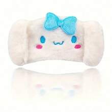 Sanrio 1pc Sanrio Kuromi And Hello Kitty Plush Sleep Mask - Cute Cartoon Design, Soft Blackout Cover, Suitable For All Types Of Light Brown, Features Fluffy And Comfortable Cute Cat Eye Sleep Mask - Blackout Goggles, A Cute Gift For Girls