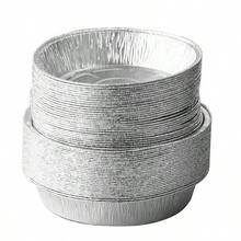 鋁箔盤 錫紙盤 家用一次性外帶打包鋁箔餐盒 戶外燒烤錫紙盤 酒精燈露營烤魚爐 家用氣炸鍋 烘焙 烤箱盤 - 圓形/橢圓 鋁箔盤 - 查看 4