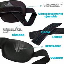 Máscara De Ojos Unimi Para Dormir Para Mujeres Y Hombres; Máscara de ojos  para dormir, máscara de dormir 3D Plus para mujeres y hombres, máscara para dormir cómoda más grande y profunda, cubierta de ojos totalmente opaca mejorada UNIMI Máscara para Dormir 3D con Bloqueo de Luz Total, Diseño Ergonómico para Mujeres y Hombres, Memory Foam Viscoelástica con Contorno para Ojos que No Presiona, Cinta Elástica Ajustable, Tela Suave y Ligera, Perfecta para Viajes, Relajación, Insomnio, Rutinas  y Meditación, Antifaz con Comodidad Superior y Ajuste Anatómico, Ideal para Dormir Mejor en Casa o en Avión, Mascara de Ojos Lavable y Reutilizable, Comodidad y Oscuridad Garantizada - Negro - Ver 7