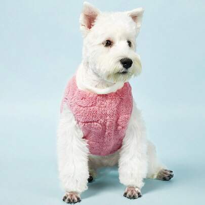 PETSIN Fall/Winter Dog Clothes, Small Pet Warm Jacket With Leash, For Teddy, Poodle, Pomeranian And Cats