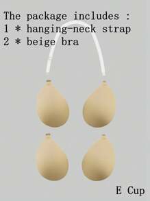 ideaCCSZ 1件/2件装隐形无肩带露背文胸，粘性硅胶聚拢文胸，适合露背连衣裙，可重复使用的文胸罩杯，适合A B C D E F罩杯。 - 黑色 - 查看 37