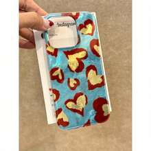 Funda para teléfono con estampado de leopardo en forma de corazón y patrón glaciar transparente. Compatible con phone 16, 15, 14, 13, 12 Pro, 16, 15, 14 Plus, 13, 12, 11 Pro/X/XS Max. Resistente, anticaídas y a prueba de golpes. - transparente - Ver 2