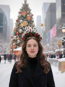 1pc/4pcs Christmas Headbands ,Cute Holiday Headbands Hair For Family,2026christmas Photo Props For Christmas Party Supplies Xmas Gifts.