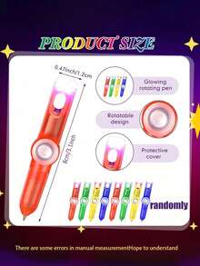16个装 - 3.1英寸LED旋转手指灯，适用于婴儿派对、派对礼品、礼品袋填充物、生日回礼（多色） - 彩色 - 查看 3