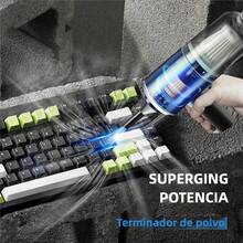 3-In-1 Handheld Cordless Vacuum Cleaner - High Power & Suction For Car, Home & Office - Black and White - View 6