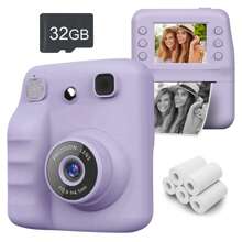 Portable Multifunctional Photo Printer Camera - Men And Women Digital Camera With Printing Function, Rechargeable Lithium Battery - Creative Painting And Photography Gift,1200 MAh Rechargeable Lithium-Ion Battery For Holidays, Christmas, Halloween, Birthday Parties & Special Occasions