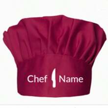 1 szt. czapka kucharska - haftowana na zamówienie, melonik z popeliny, wielokolorowa, regulowana, elastyczna czapka kucharska dla dorosłych, odpowiednia do kuchni, gotowania, restauracji i fabryk, ochrona włosów