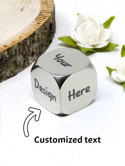 Anpassade tärningar i rostfritt stål - helt anpassningsbara på alla sex sidor