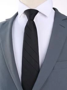 1PC Men Knot Free Zipper Style Necktie Black Diagonal British Retro Tie Suitable For Business Banquets And Daily WearMen Necktie - Multicolor - View 20