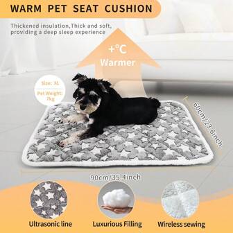 1 pezzo Tappetino imbottito in peluche lavabile, tappetino universale per lettiera e gabbia per tutti i tipi di Seasons, traspirante, morbido, comforable, utilizzabile su entrambi i lati, adatto per animali domestici di taglia grande, media e piccola come gatti e cani