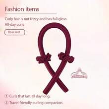 免加热卷发棒、免加热卷发工具套装、免加热卷发棒（4 件/套）含头带、发夹丝带、柔软自然的卷发和波浪、免加热睡眠卷发免加热卷发方法、女士睡眠卷发产品和卷发器，可 DIY 柔软自然的波浪和夜间睡眠造型，返校、旅行度假必备品，女士发饰 - 彩色 - 查看 7