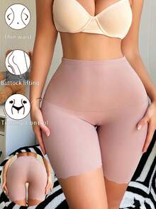 Women's High Waist Butt Lifting Seamless Yoga Pants, Comfortable Waist Slimming Thin Base Layer Shapewear