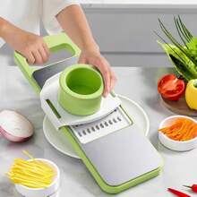 7pcs/1 Set Of Multipurpose Vegetable Chopper, Fruit Slicer, Manual Food Grater, Onion Grater, Shredded Potatoes, 1p Cutter With Container, Space-Saving Kitchen Gadget, Easy Meal Preparation, Dishwasher Safe, Kitchen Accessories,Travel Accessories, ,Kitchen Decor