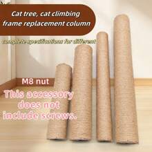 Tiragraffi per gatti, Albero per gatti, Accessori per telaio di arrampicata fai-da-te per gatti, Palo di sisal di ricambio, Colonna verticale, Tappetino per graffiare i gatti