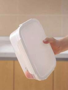 10个/套（5个850毫升+5个1400毫升）带按扣盖的食品储物盒，适用于冰箱储存、食物分隔、户外野餐午餐盒、水果、蔬菜、谷物、浆果、沙拉、生菜的储存和整理，厨房收纳整理，午餐盒，厨房用品，圣诞礼物，学习用品，家居装饰，新年礼物 - 白色 - 查看 9