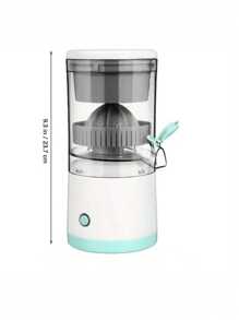 1个可充电电动柑橘榨汁机 | 便携式紧凑设计，塑料材质，适用于橙子、柠檬、青柠，不对称造型，完美榨取新鲜果汁，厨房电器，现代厨具，透明搅拌杯 - 彩色 - 查看 10