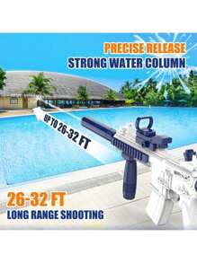 Electric Water Gun For Kids Adults - Automatic Squirt Gun With Up To 32 Ft Long Range, Summer Outdoor Beach Swimming Pool Party Toys, Gift For Kids Over 3 Years(Accessories Color Random)