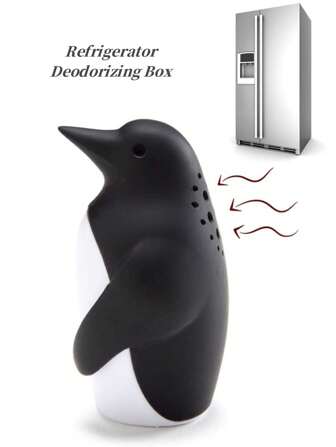 1 stuk koelkastdeodorant in de vorm van een pinguïn, geurverwijderaar met baking soda voor koelkasten en vriezers, huisdecoratie, kerstcadeaus, cadeaus voor thuis, kamerdecoratie, koelkastaccessoires