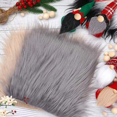 New 25x25cm Square Plush Faux Fur Fabric Handmade Shaggy Patch DIY Sewing Craft Cushion Chair Cover Cosplay Garment Scarf