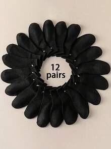 6 双/12 双男女通用黑白运动休闲中筒袜，时尚纯色百搭情侣袜，四季皆宜，秋季袜子 - 黑與白 - 查看 8