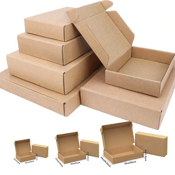 1 pezzo Scatola di cartone ondulato, scatola postale in carta kraft, scatola per imballaggio corriere, materiale da imballaggio, scatola per aereo, scatola per imballaggio, scatola regalo, scatola di cartone ondulato, scatola per corriere, scatola per imballaggio