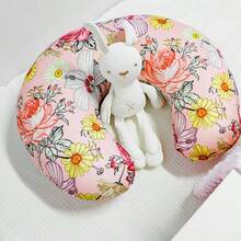 Breastfeeding Pillowcase, Made Of Soft And Breathable Organic Knitted Fabric For Mothers, Suitable For Male Infants, Fashionable Floral (Pillowcase Only)