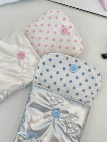 1Pc Bow Knot & Heart Glasses Bag,Girls Glasses Storage Box, Sunglasses Accessories Featuring A Cute Anime Style, Cartoon Design, And A Girlish Heart Pattern, Lightweight And Suitable For Taking With You, Perfectly Protecting Sunglasses And Making It A Great Gift For Friend, Family, Teacher,Back To School Travel Essentials Travel Accessories Travel Bag Vacation Holiday School Stuff Glasses Case Sunglasses Women - Multicolor - View 5