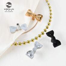 6件装（4色）欧式现代蝴蝶结拉手儿童房彩色拉手橱柜衣柜浴室抽屉门把手