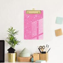 1pc Glitter A6 Acrylic Office Folder - Writing Pad For Note-Taking (Note: The Size Of This Product Is 15cmX10cm, Please Confirm The Size Before Deciding Whether To Buy) - A Must-Have For Student Meetings And School Years.,For School Supplies,Back To School