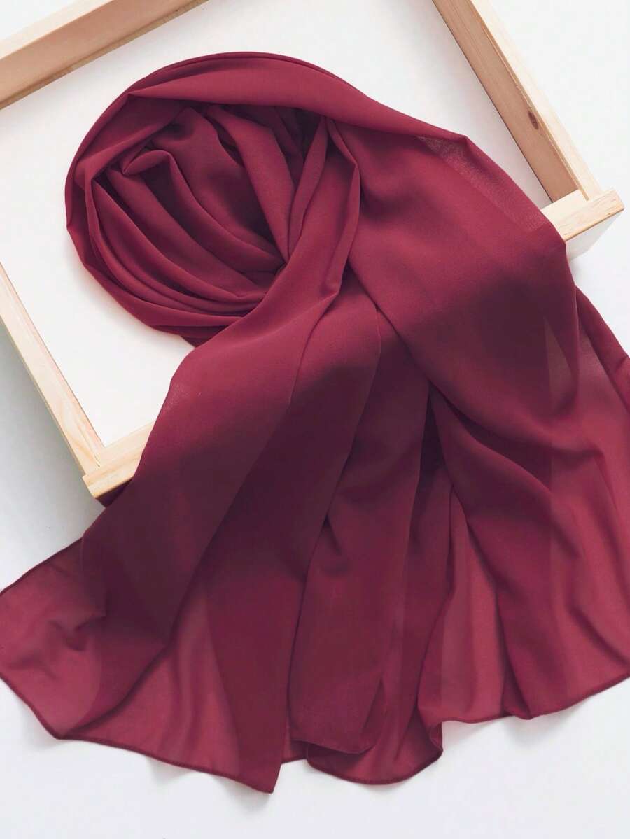 Bufanda De Gasa Tipo Hiyab Para Mujer, 72 X 175 Cm, Velo Islámico