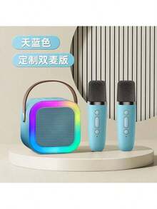 1pc Bluetooth Speaker With Microphone, Portable K-Song Karaoke Machine, Wireless Home KTV - Multicolor - View 5