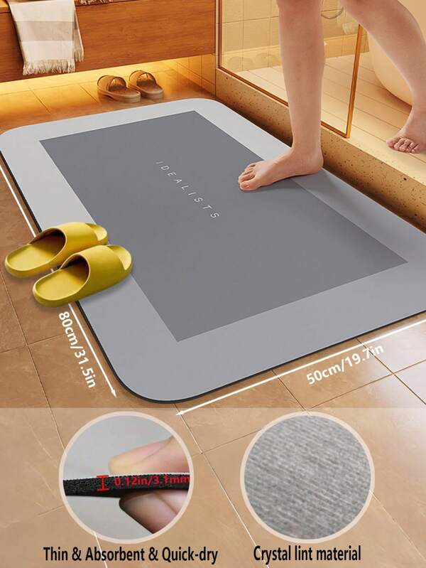 1/2Pcs Soft Mat Crystal Velvet Absorbent Rug Quick Drying Bathroom Mat Halloween Decor Carpet Room Decor Tapis Fall Decor Tapis Back To School Bathroom Kitchen Decor