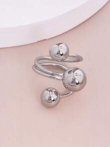 1 件不对称星球复古风格戒指，手工制作的女性和情侣指环#PreAutumn 初秋服装和灵感。