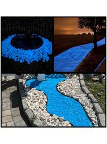 50/300/500 pièces Pierres qui brillent dans le noir de 1 yard, pierres lumineuses pour aquarium, jardin, jouets d'archéologie, pierres fluorescentes