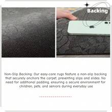Großer Teppich, Kollektion 2025, personalisiertes Retro-Muster Design, Boho-Stil, gefertigt aus hochwertigem Kristallvelour-Material mit hochdichter gestrickter Oberfläche, die farbecht, abriebfest und leicht zu reinigen ist. Mit punktförmigen rutschfesten Partikeln auf der Rückseite für erhöhte Reibung, maschinenwaschbar.