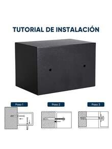 Caja Fuerte Digital De Alta Seguridad Con Código Y Llave - Negro - Ver 6