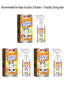6/4/2/1pc Range Hood One Spray Cleaning Oil Stain Remover, Strong Oil Fume Cleaning, Kitchen Heavy Oil Foam Degreasing Special Kitchen, Multi-Purpose Cleaner, Cleaning Strong Heavy Oil Stains, Removing Dirt And Deodorizing, Removing The Bottom Of The Pot, Black Range Hood, Heavy Oil Foam Cleaner, Oil Stain Cleaning Is Suitable For Home Kitchens, Restaurants, Housekeeping (New And Old Models Are Sent Randomly)