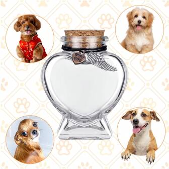 Memorial Bottle For Pet Hair, Pet Fur Memorial Fur Keepsake, Dog Cat Keepsake Fur, Pet Memorial Urn(Dog/Cat)