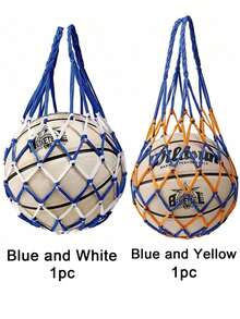 Przenośna, wisząca torba do przechowywania piłek sportowych | Siatkowa torba do koszykówki, Siatkowa torba do siatkówki/piłki nożnej | Torba do przechowywania jednej piłki, Duża siatkowa torba, Pogrubiona siatkowa torba do przechowywania piłek do koszykówki/piłki nożnej/siatkówki, Tkana torba tenisowa, odpowiednia na siłownię, w podróż, na kampus, jako prezent na powrót do szkoły, na trening, Wielofunkcyjny nylonowy dodatek (dostępny w wielu kolorach, styl boho)