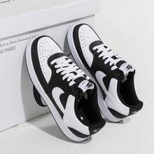 Nike COURT VISION女鞋低筒運動休閒鞋復古板鞋 - 黑與白 - 查看 2