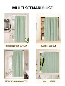 1 件自粘式便携式 100% 遮光窗帘,无需钻孔遮阳布适用于窗户、门、卧室、地下室 - 隔热,使小厨房房间窗帘变暗,四季皆宜,秋季装饰,秋季装饰,房间装饰 - 綠色 - 查看 10