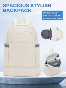 Mochila de Academia de Grande Capacidade, Mochila de Viagem com Compartimento para Notebook de 15,6 Polegadas e Bolsos Laterais para Garrafas, Mochila para Notebook, Mochila Escolar para Meninas do Ensino Médio e Faculdade, Leve e Durável Mochila Casual Escolar para Meninos e Meninas Adolescentes, Mochila Escolar com Vários Bolsos, Bolsa de Trabalho para Estudantes Universitários Menina e Menino, Bolsas e Estojos para Laptop de Volta às Aulas