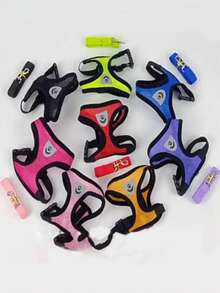 Arnés y correa para pecho de mascota, arnés y correa para gato, cachorro y perro, arnés y correa para pecho de perro pequeño tipo Teddy, anti-escape