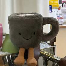 JC Coffee Cup Plush Doll - Mini Plush In Beige And Brown Cozy Creative Gift - Xícara de café preto - 查看 10