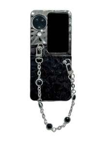 1 pieza Estuche protector de teléfono con degradado de onda de agua de color completo, estilo vintage minimalista, las posiciones de hole reales pueden variar según el modelo