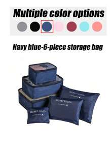 6/1 Peça Conjunto de Bolsas Organizadoras de Viagem Dobráveis, Cubos de Embalagem Portáteis para Roupas, Roupas Íntimas, Cosméticos, Joias, Adequado para Bagagem, Mala, Armário, Quarto, Volta às Aulas, Férias, Essenciais de Viagem de Feriado