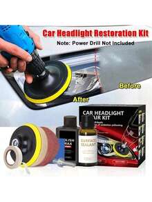 Car Headlight Repair Kit, Headlight Polishing And Repair Tool, Scratch Resistant Cleaning And Care Details, Car Headlight Refurbishment And Repair Agent, Headlight Yellowing And Blurring Repair, Oxidation Prevention - 1 Set - View 2