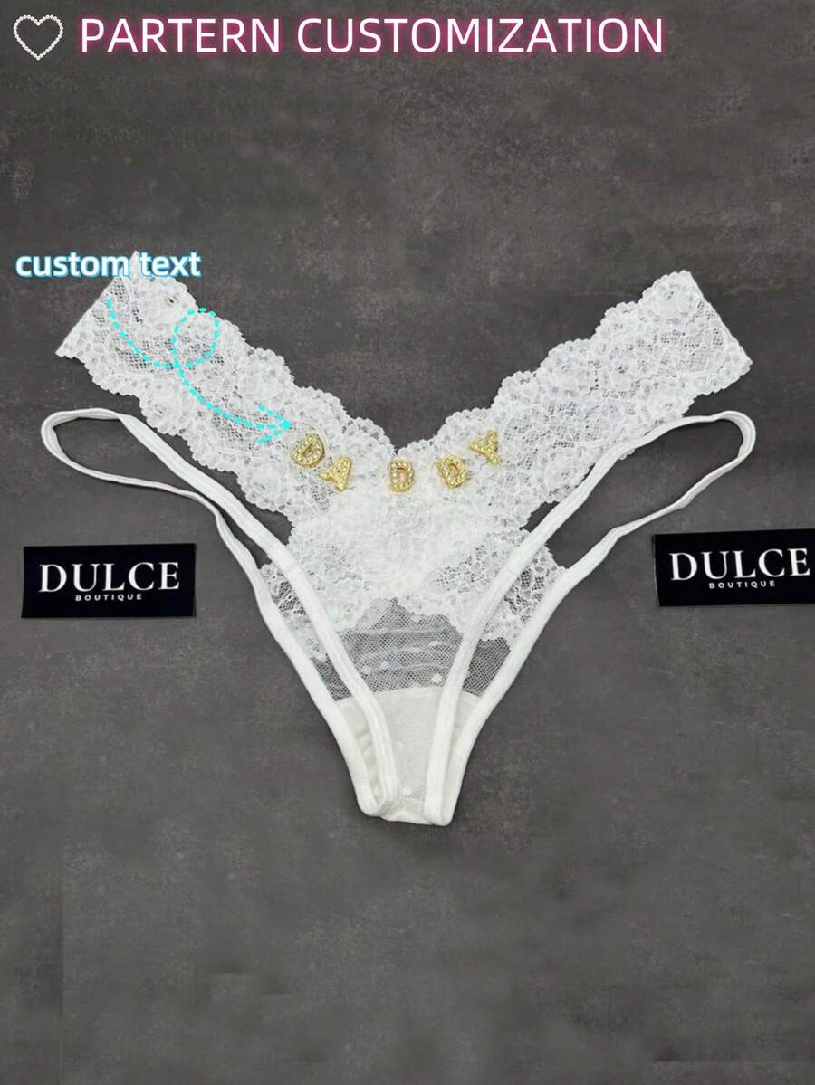 1 Mảnh Đồ lót tùy chỉnh Tên phụ nữ Đồ lót cá nhân, Văn bản tùy chỉnh, Là món quà tuyệt vời nhất cho vợ, bạn gái, quà tặng ngày lễ tình nhân - Nhiều màu - Xem 1